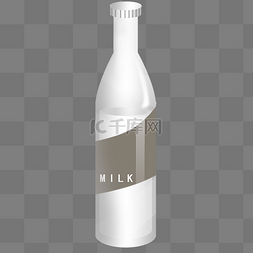 创意插画瓶子图片_创意牛奶瓶子插画