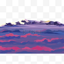 紫色飘图片_紫色云山雾海