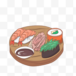 日式美食插画图片_手绘日式美食插画