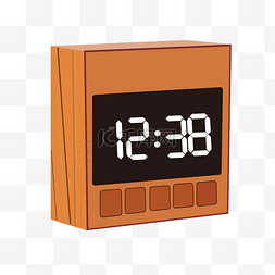 电子钟表时间图片_手绘电子的闹钟插画