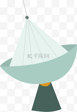 绿色雷达图片_扁平风的卡通雷达图标