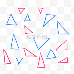 几何线条山图片_手绘三角形