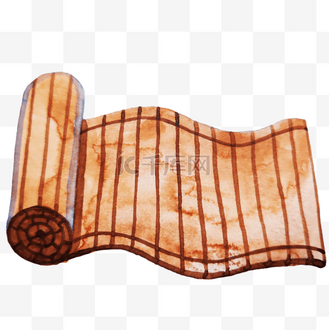 手绘黄色卷轴图片_手绘黄色卷轴素材-手绘黄色卷轴图片大全-千库网