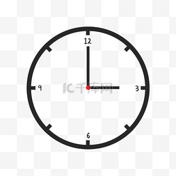黑色手绘弯曲弧度时间钟表元素