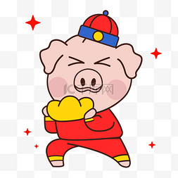 2019猪小猪图片_2019猪年新年配图矢量图标