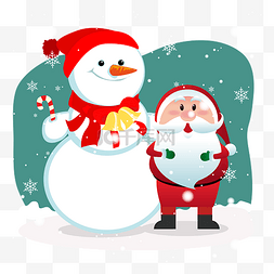 圣诞节下雪雪人图片_圣诞节大雪圣诞老人