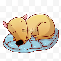 动物睡觉插画图片_手绘动物睡觉插画