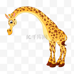 斑点的图片_卡通的长颈鹿矢量素材