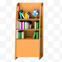 装书图片_3D立体家装书柜