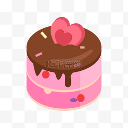 粉色巧克力蛋糕