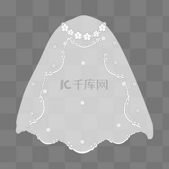 花朵新娘头纱