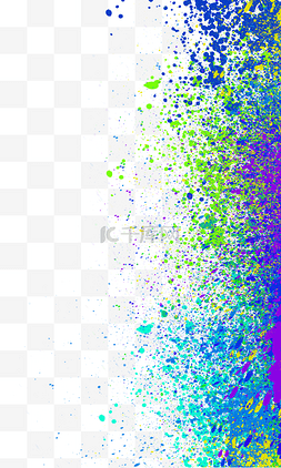 泼墨的字图片_蓝绿清爽油漆飞溅喷漆肌理纹理PNG