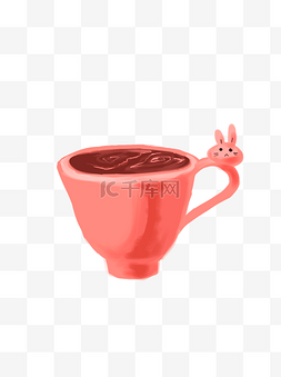 手绘咖啡杯子插画可商用元素