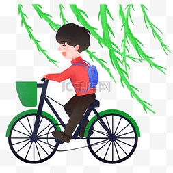  骑自行车的男孩