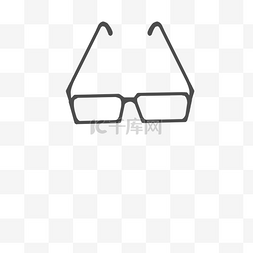 豹纹眼镜框图片_普通黑色眼镜框PNG