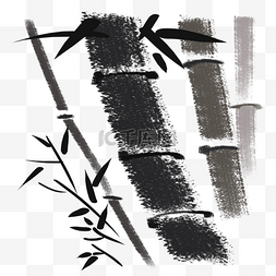 中国风竹子黑白水墨