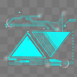 科技几何图案蓝色科技元素