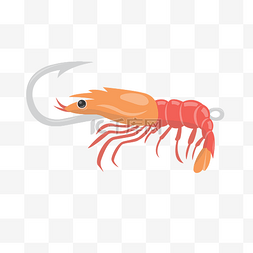 小龙虾手绘图片_手绘可爱的龙虾鱼饵