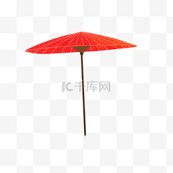 卡通红色雨伞下载