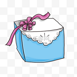 蓝色包装礼盒插画