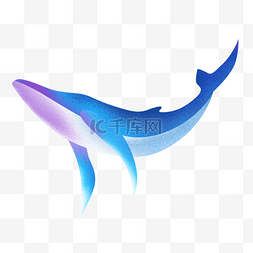 海洋蓝色动物图片_蓝色的鲸鱼免抠图