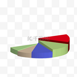 信息图表立体图片_商务矢量数据分析立体进阶饼图