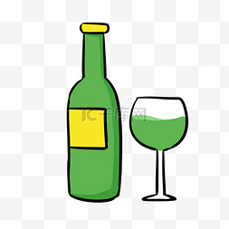 酒和酒杯素材图案