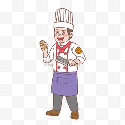 后厨图片_美食餐饮厨师手绘卡通人物04