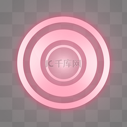 圆环光环光圈光效图片_粉红色环状可爱唯美光效