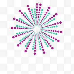 紫色波点放射图