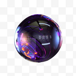 大大的深紫色水晶球