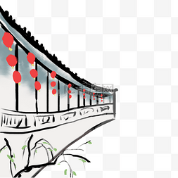 古典圣旨卷轴图片_中国风水墨建筑装饰免扣素材
