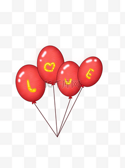 字母love图片_节日表白气球免扣可商用素材