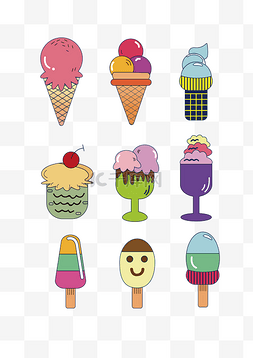 夏天的冰淇淋清爽