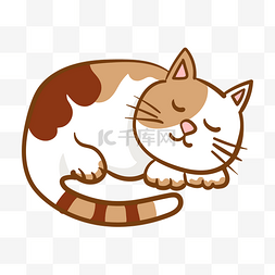 呼噜图片_世界睡眠日蜷缩的猫咪
