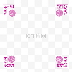 中国风古风花边图片_紫色中国风传统边框元素