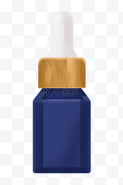 蓝色精油瓶子
