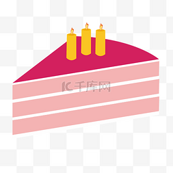 冷饮甜品超清图片_美味的粉色生日蛋糕