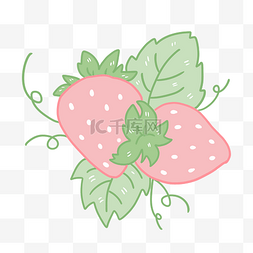 草莓水果叶子