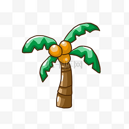 椰子树手绘小清新