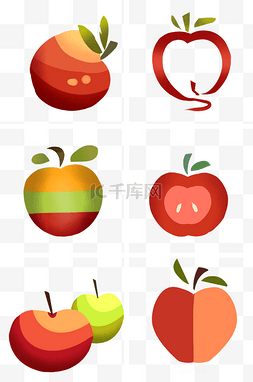 红苹果叶子轮廓
