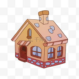 黄色小房子图片_可爱的小房子插画