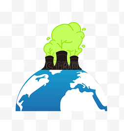 地球环境绿色保护图片_公益地球和绿色烟雾