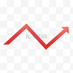 红色促销活动股市向上箭头