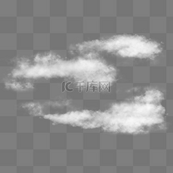 整形唯美图片_手绘唯美白色云朵元素