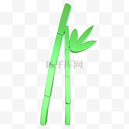 竹子平面ps图片_C4D绿色立体竹子