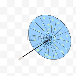 淡蓝油纸伞