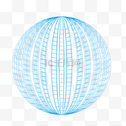 蓝色科技球图片_蓝色科技感线条网格