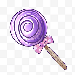 紫色圆形棒棒糖