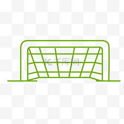 矢量足球运动图片_足球网框卡通插画